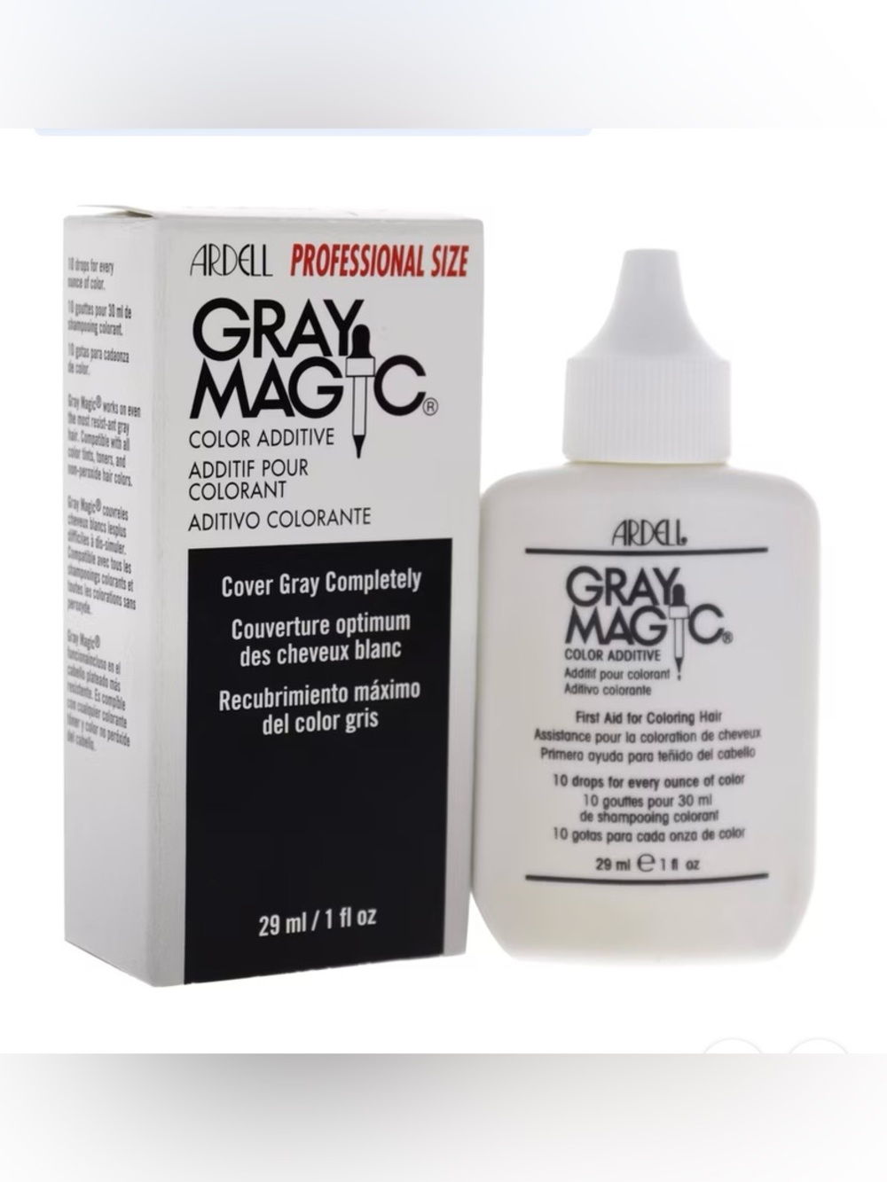Professional Size Ardell Gray Magic, Gray Hair Cover, 60 applications, 2 oz NEW